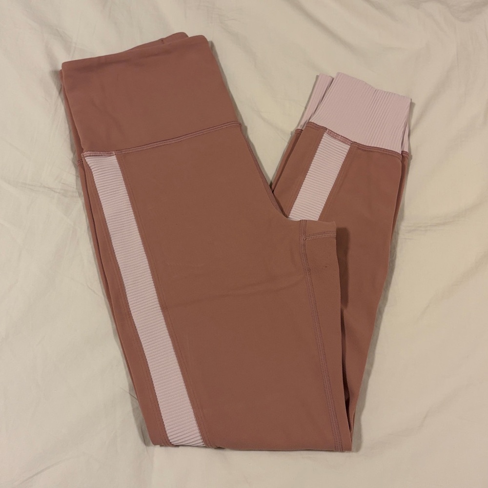 Athleta Elation Rib Trim 7/8 Tight, Palermo Pink